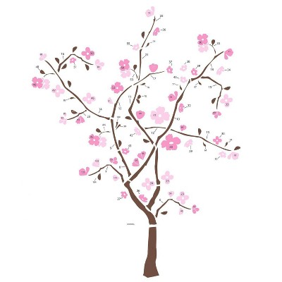 Spring Blossom Peel and Stick Giant Wall Decal - RoomMates: Vinyl Botanical Stickers for Modern Decor, 102pc