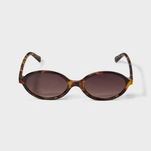 Plastic Slim Oval Sunglasses - Wild Fable™ Tort - 1 of 2