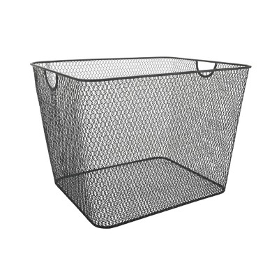 YBM Home Black Mesh Open Storage Basket