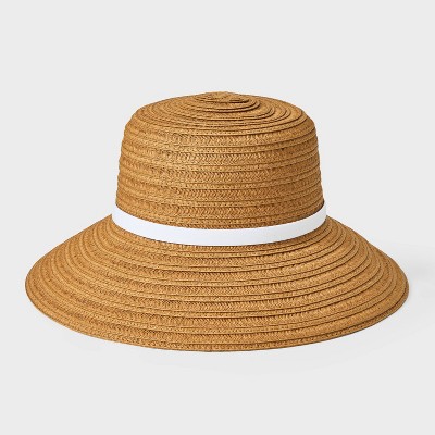 Packable Straw Down Brim Bucket Hat - Shade & Shore™