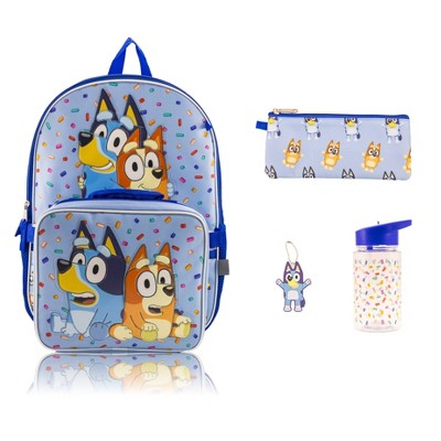 Bluey 2L 16'' 5pc Kids' Lunch Set with Backpack - Blue