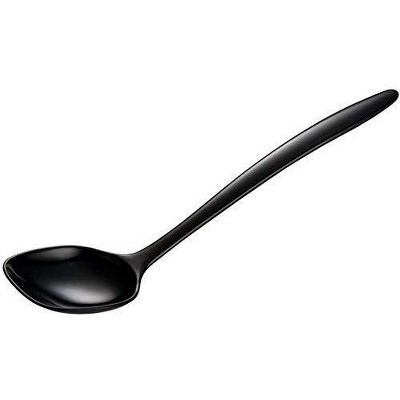 Gourmac Food Serving Spoon, Melamine, Black, 12" Round