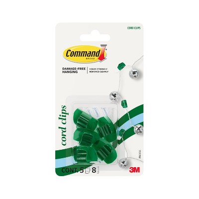 Command 5pk Damage-Free Transparent Cord Clips
