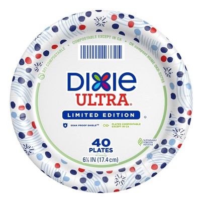 Dixie Ultra Plates 7" - Americana - 40ct