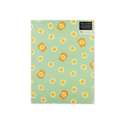 Best Year Ever 2 Pocket Paper Folder Egg and Toast, School Supplies