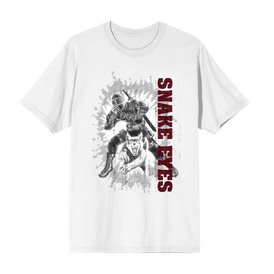 G.I. Joe Snake Eyes Men's White Crew Neck Short Sleeve T-shirt