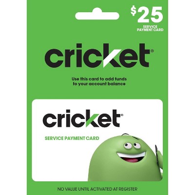 Cricket Wireless Service Payment Card (Email Delivery)