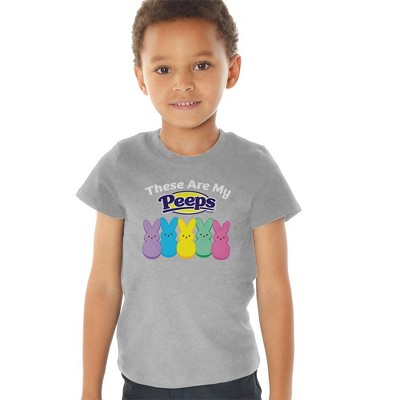 Easter These Are My Peeps Kids T Shirt for Toddlers, Athletic Heather