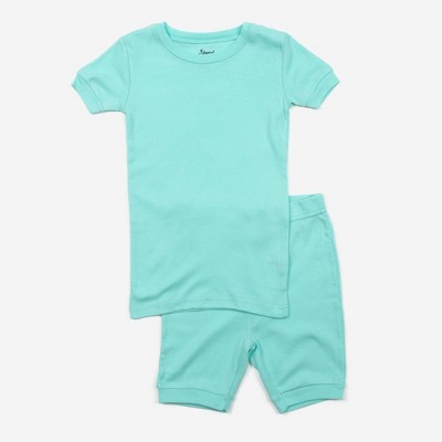 Leveret Kids Two Piece Cotton Solid Short Pajamas