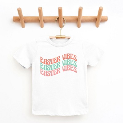 The Juniper Shop Easter Vibes Wavy Stacked Toddler Short Sleeve Tee