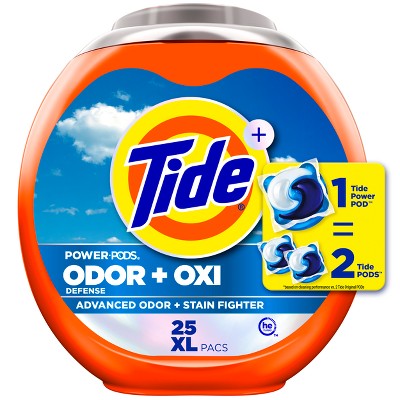 Tide Ultra Oxi Power Pods HE with Odor Eliminators for Visible and Invisible Dirt Laundry Detergent Soap Pacs