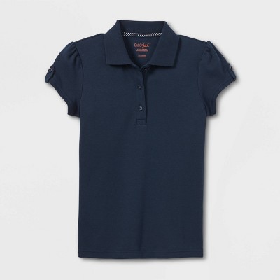 Girls' Short Sleeve Interlock Uniform Polo Shirt - Cat & Jack™
