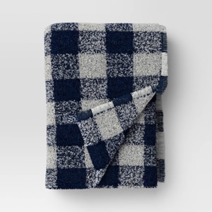 Cozy Woven Check Throw Blanket Neutral - Room Essentials™ - 1 of 4