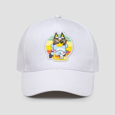 Toddler Bluey Baseball Hat: Cotton Canvas, Back Snap Closure, Movie Logo Pattern, Unlined, Spot Clean, One Size Fits Most