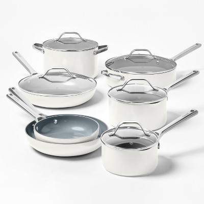 12pc Nonstick Ceramic Coated Aluminum Cookware Set - Figmint™
