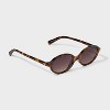Plastic Slim Oval Sunglasses - Wild Fable™ Tort - 2 of 2