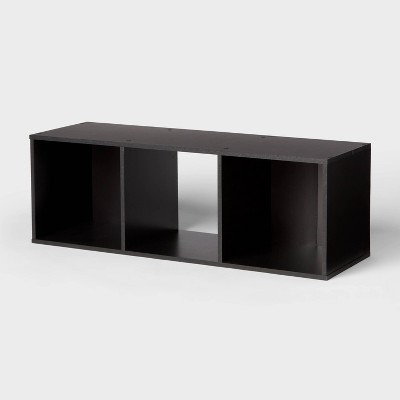 11" 3-Cube Decorative Book Shelf Black- Brightroom™