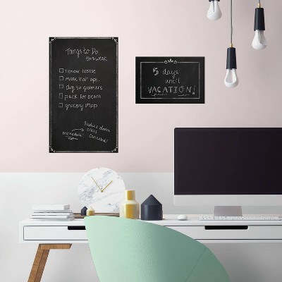 Decorative Chalkboard Peel and Stick Giant Wall Decal - RoomMates: Vinyl Self-Adhesive for Modern Decor, 40x18 inches