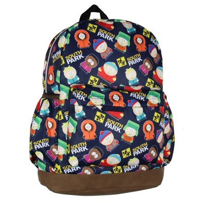 South Park Backpack Cartman Stan Kyle Kenny Butters Token All-Over Tossed Print School Travel Tote Book Bag