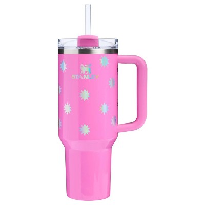 Stanley 40 oz Stainless Steel H2.0 Flowstate Quencher Tumbler Popsicle Pink Starburst