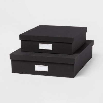 
Canvas Desk Storage Box Set of 2 - Brightroom™