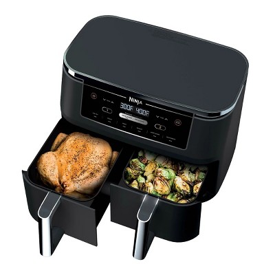 Ninja R-AD300CO Foodi 6-in-1 10-qt. XL 2-Basket Air Fryer with DualZone Technology, Black - Certified Refurbished