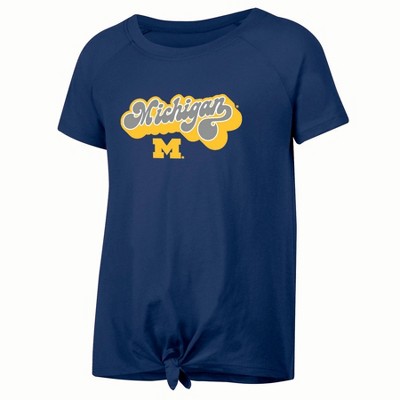 NCAA Michigan Wolverines Girls' Knot T-Shirt