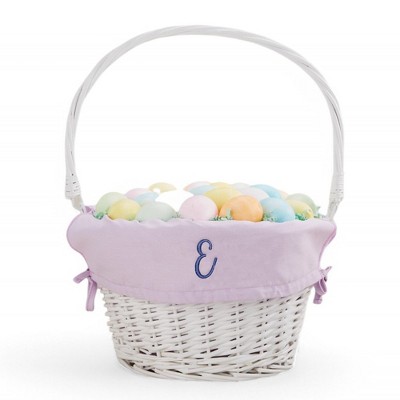 Personalization Mall Lavender Personalized Initial White Easter Basket