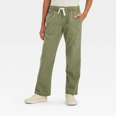 Boys' Stretch Straight Fit Woven Pull-On Pants - Cat & Jack™