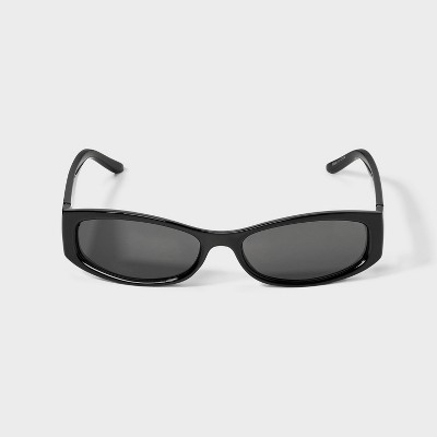 Plastic Slim Rectangle Sunglasses - Wild Fable™ Black