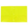 2 Pocket Plastic Folder Yellow - up&up™: Polypropylene, 3 Hole Punched, Internal Pockets, 50 Sheet Capacity - 2 of 3
