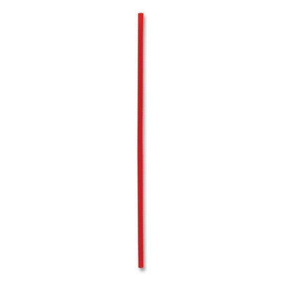 Boardwalk Single-Tube Stir-Straws,5.25", Polypropylene, Red - Box of 10000