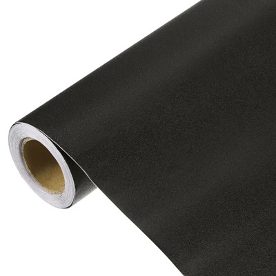 Unique Bargains Wallpaper, Peel and Stick Wallpaper Contact Paper Solid Color Vinyl Self-Adhesive Wall Paper Decorative Black 118" x 15.7"