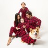Leveret Cotton Matching Family Pajamas Buffalo Check Plaid Black & Red - 4 of 4