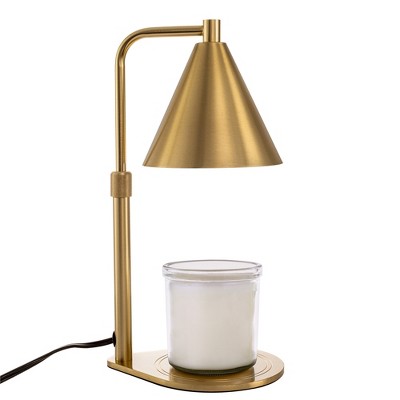 11 in. Sleek Adjustable Gold Desk Lamp - Modern Bedside Table Task and Reading Wax Melting Lampfor Bedroom or Office