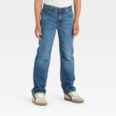 Boys' Stretch Straight Fit Jeans - Cat & Jack™ Medium Wash