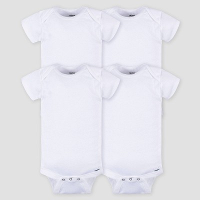 Gerber Baby 4pk Short Sleeve Onesies - White