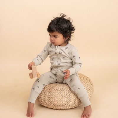Organic Convertible Zip Romper - Surf