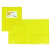 2 Pocket Plastic Folder Yellow - up&up™: Polypropylene, 3 Hole Punched, Internal Pockets, 50 Sheet Capacity - 3 of 3