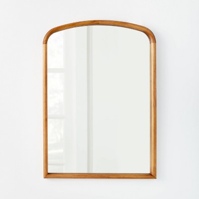 24" x 34" Wood Arch Decorative Wall Mirror Natural - Threshold™ designed with Studio McGee: Stained Finish, No Assembly Required