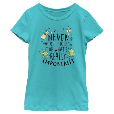 Girl's The Princess and the Frog Never Lose Sight Quote T-Shirt