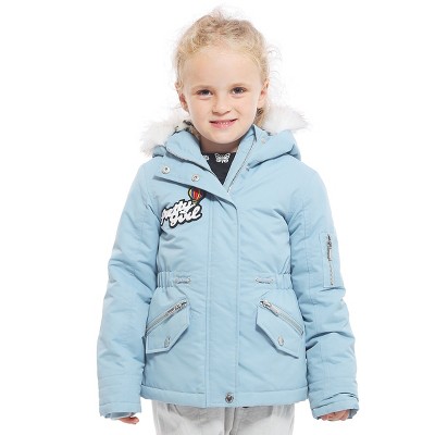 Rokka&Rolla Girls' Winter Coat with Faux Fur Hood Parka Jacket