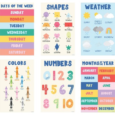Callie Danielle 6pk Classroom Starter Poster Kit, Teacher Supplies
