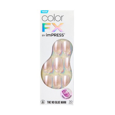 KISS Products colorFX by imPRESS Press-On Fake Nails - Short Squoval - Connection - 30ct